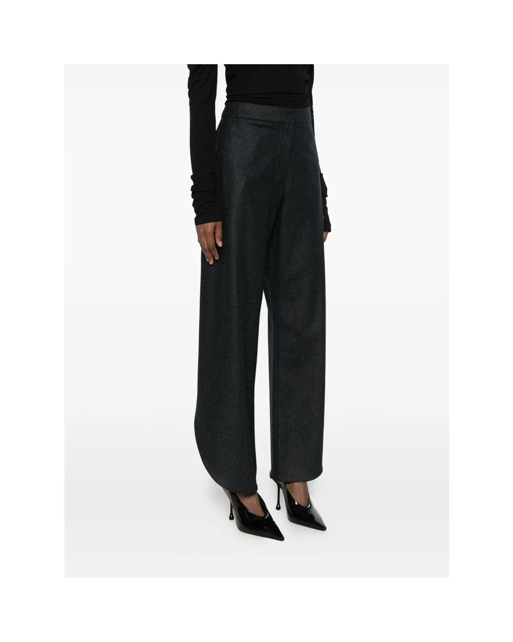 Alaïa Gray Alaïa Flannel Petal Pants