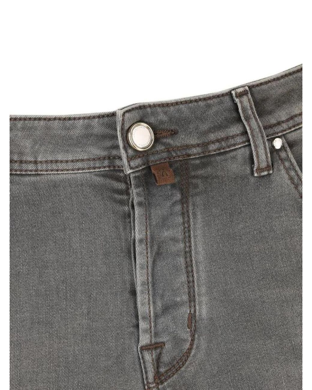 Jacob Cohen Gray Belt Loop Jeans for men