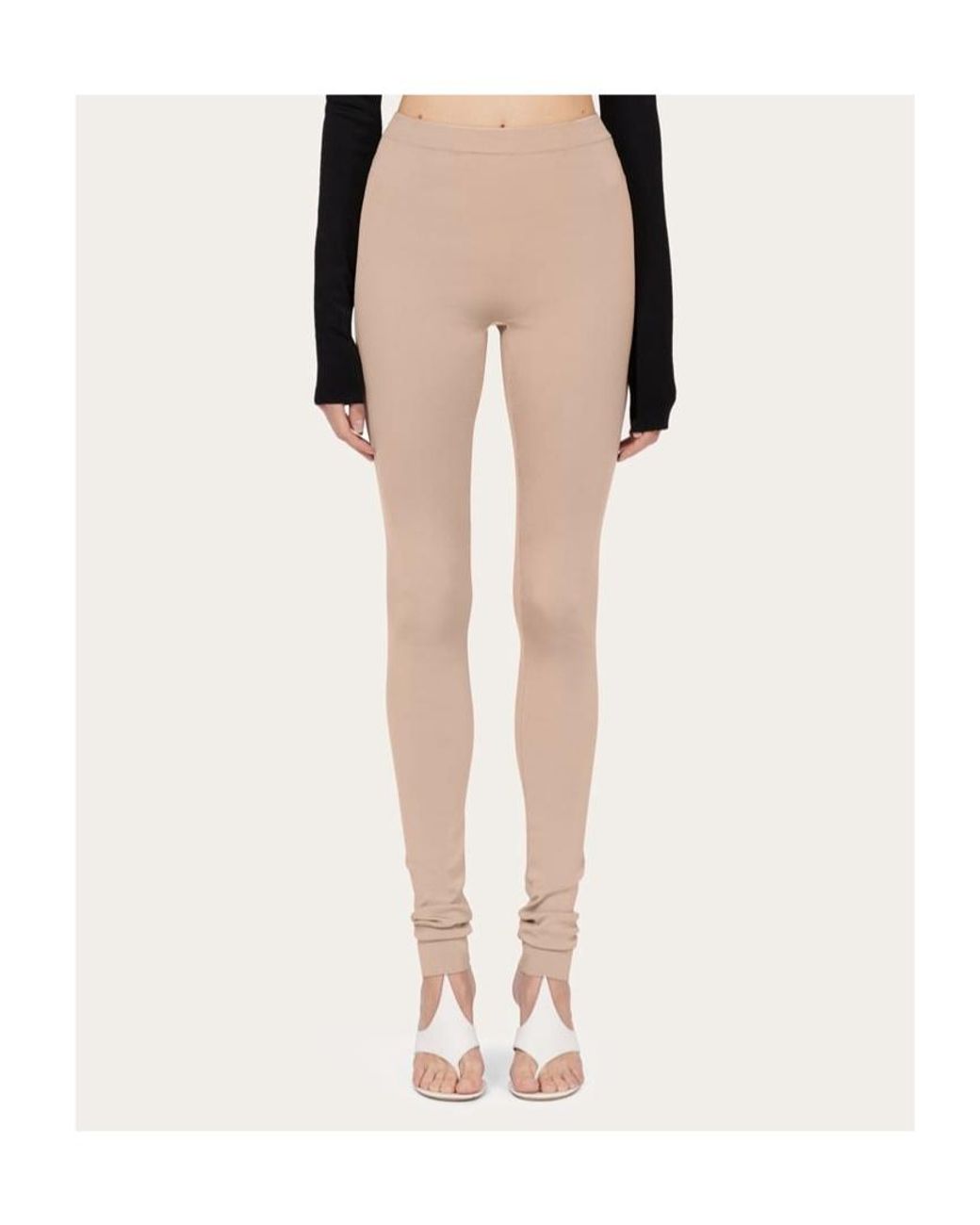Ferragamo White Viscose Leggings