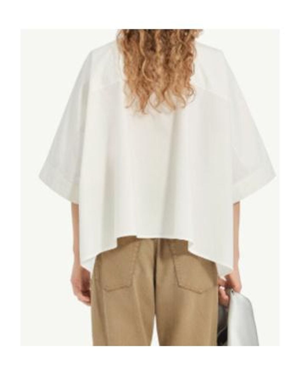 MM6 by Maison Margiela White Cropped Shirt