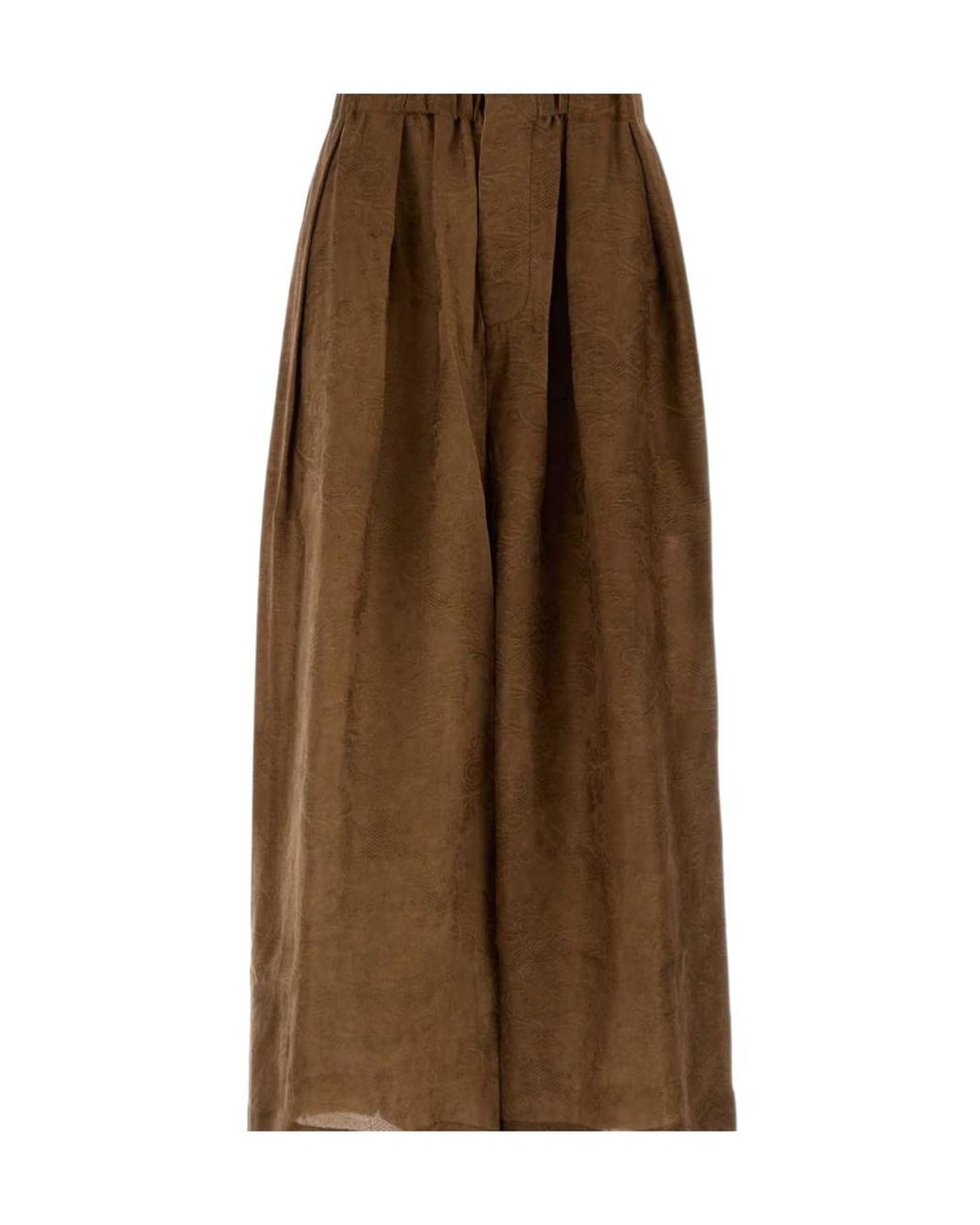 Uma Wang Brown Wide-Leg Casual Pants