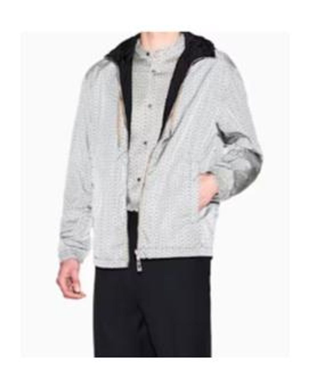ARMANI EXCHANGE Gray Reversible Hooded Jacket for men