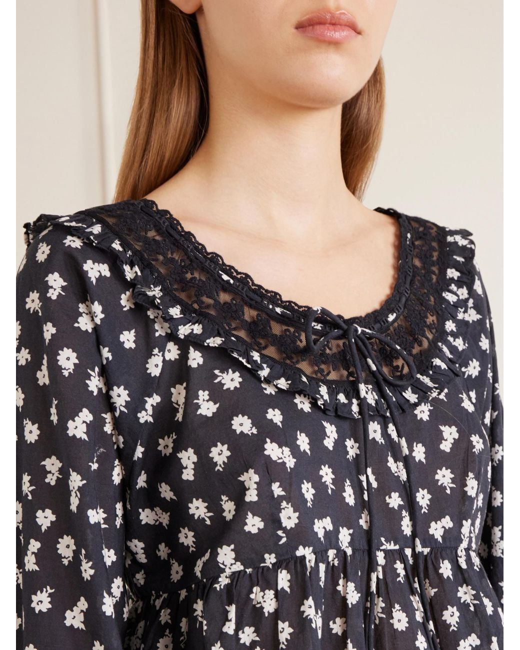 Posse Black Cotton-Voile Blouse