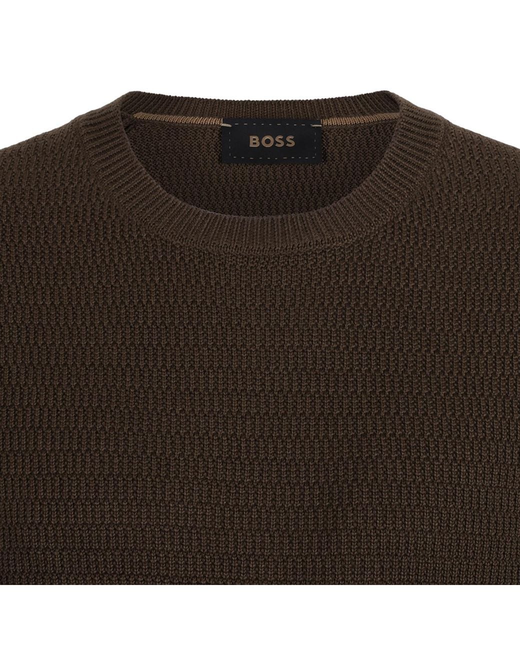Boss Brown Long Sleeve Sweater for men