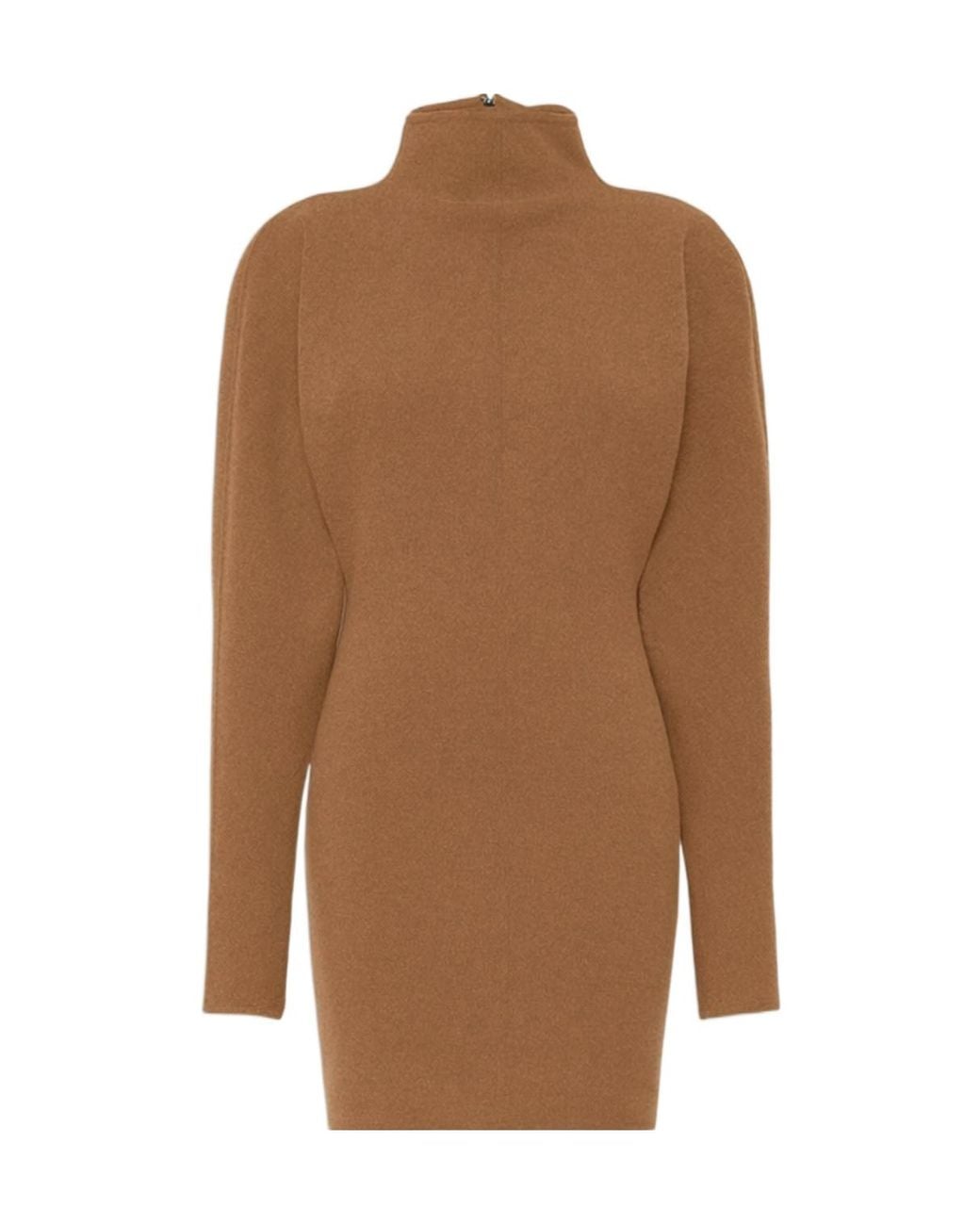 Max Mara Brown Long-Sleeved Dress