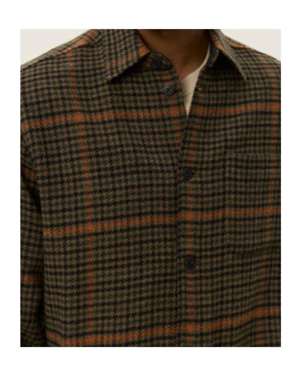 Les Deux Gray Kody Houndstooth Overshirt for men