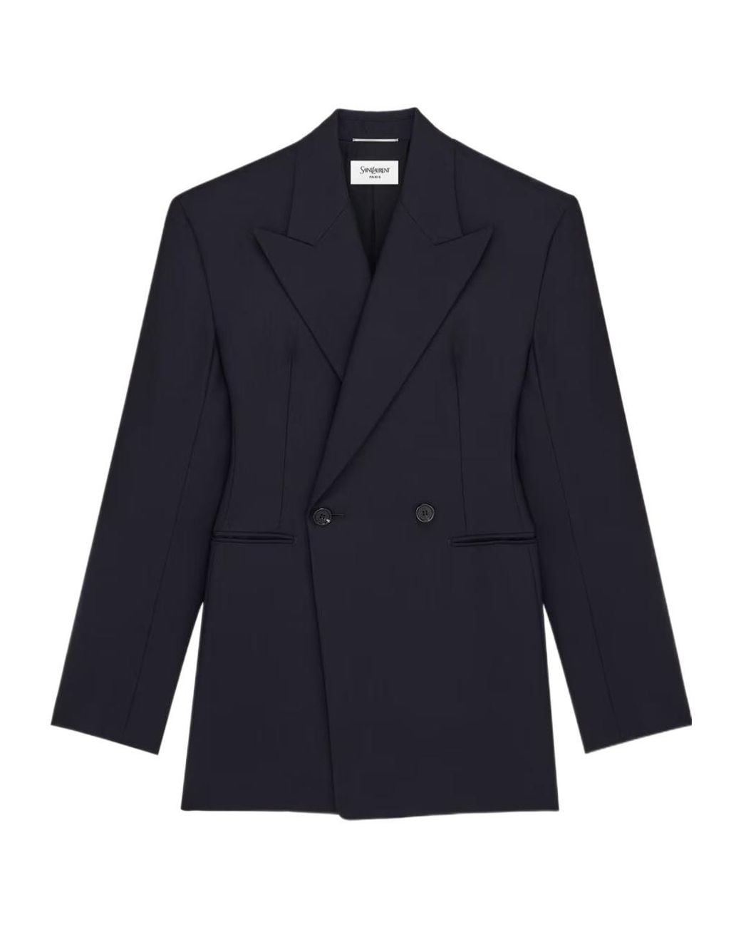 Saint Laurent Blue Double-Breasted Tailored Blazer for men