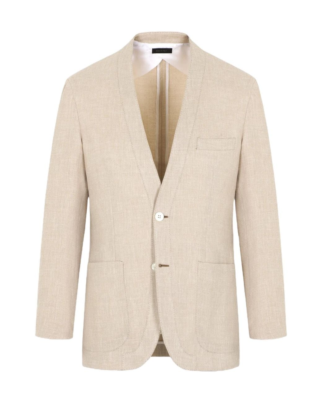 Brioni Natural Linen, Wool And Silk Jardigan for men