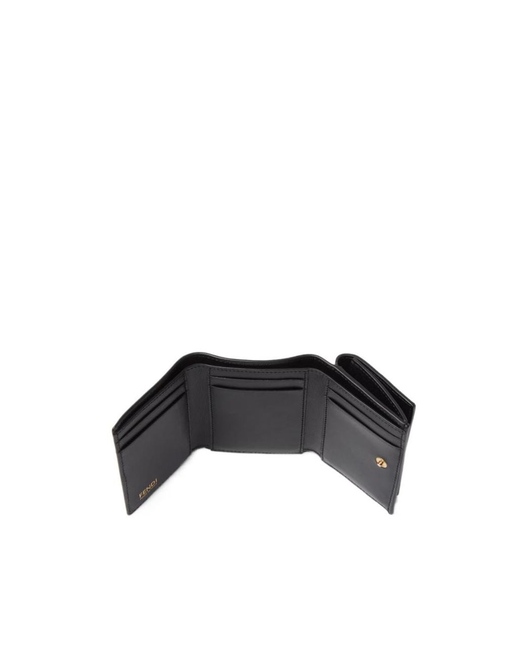 Fendi Black Ff Mini Trifold Wallet