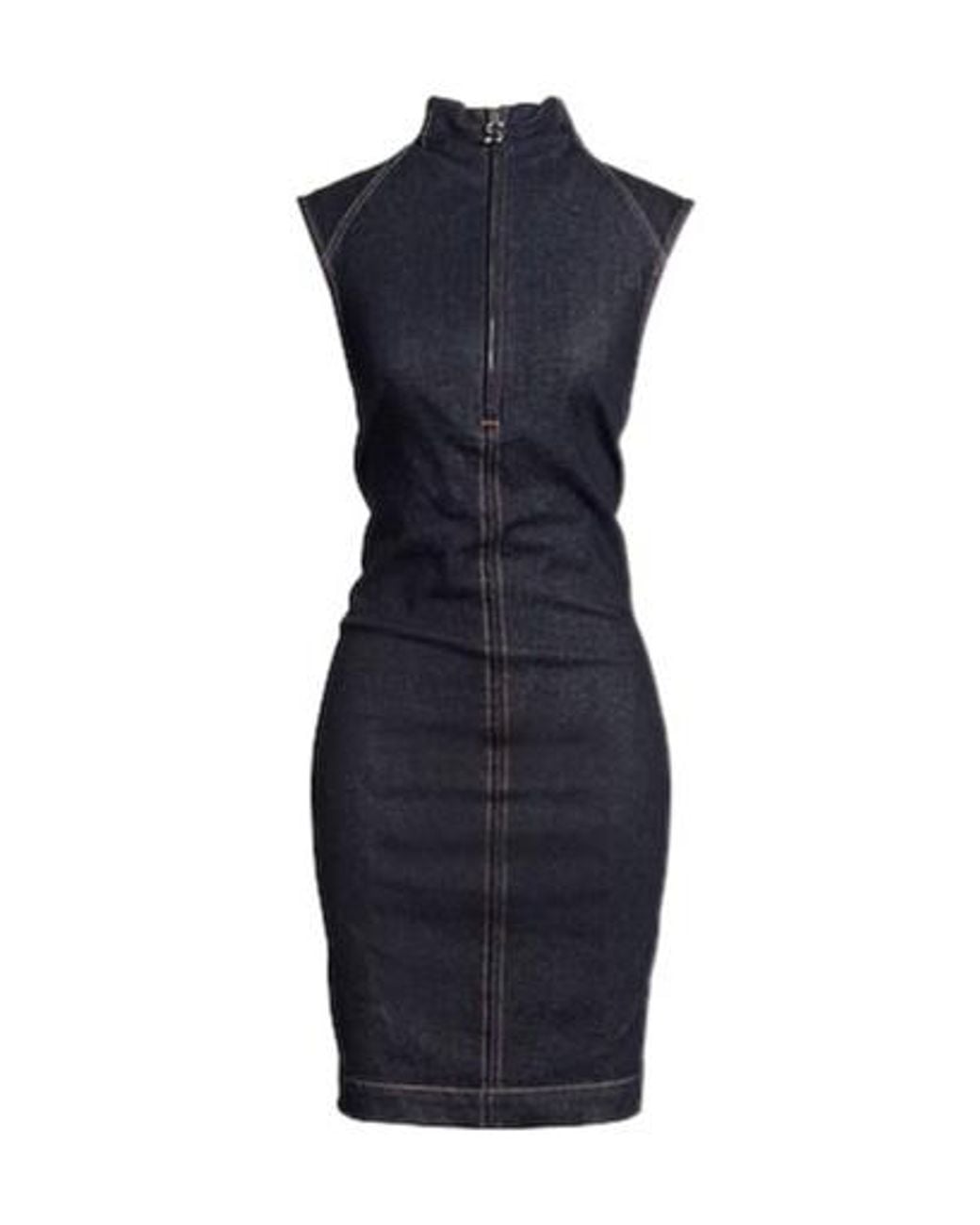 Sportmax Blue Denim Sleeveless Dress