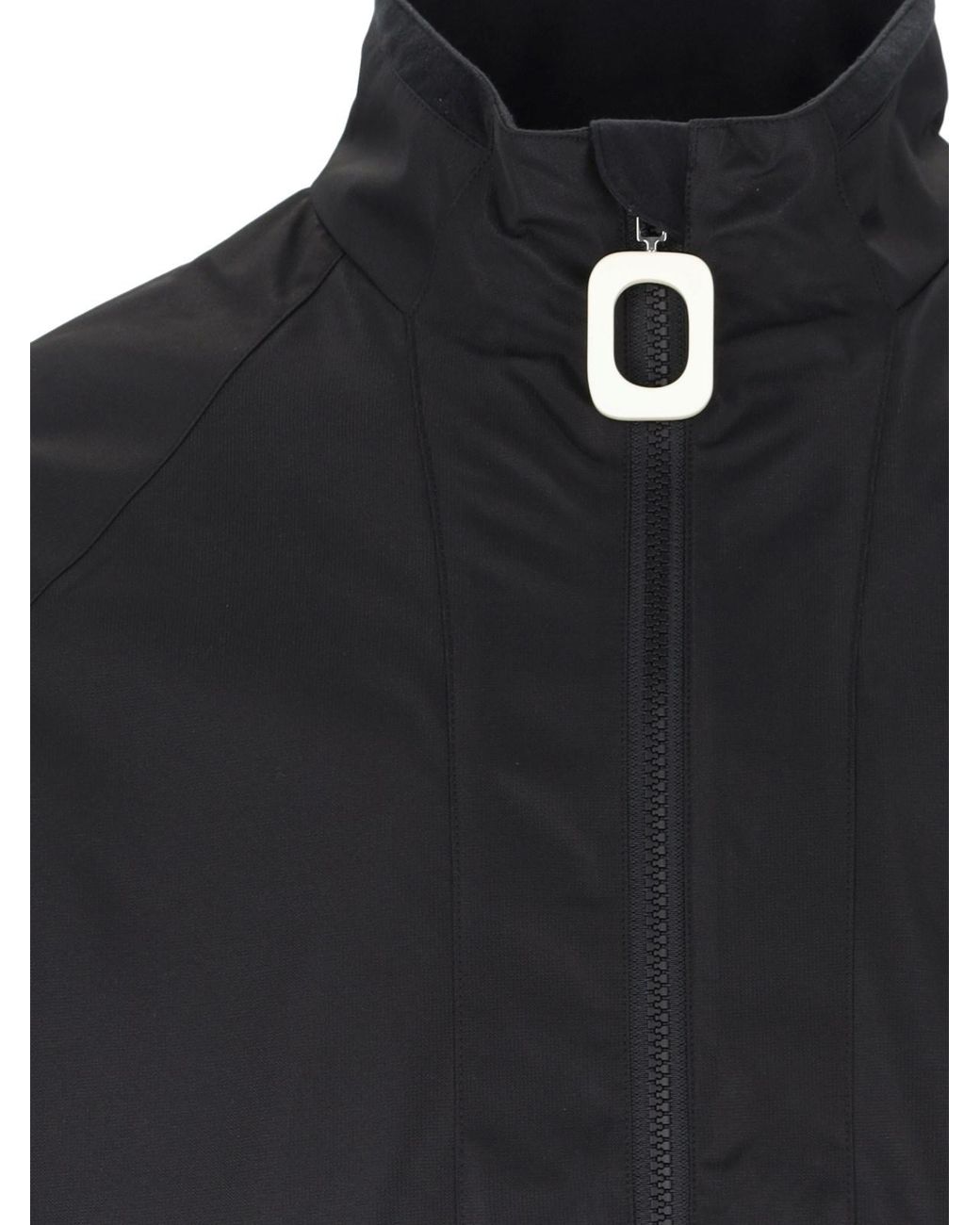 J.W. Anderson Black Jw Anderson Logo Printed Zipped Jacket for men