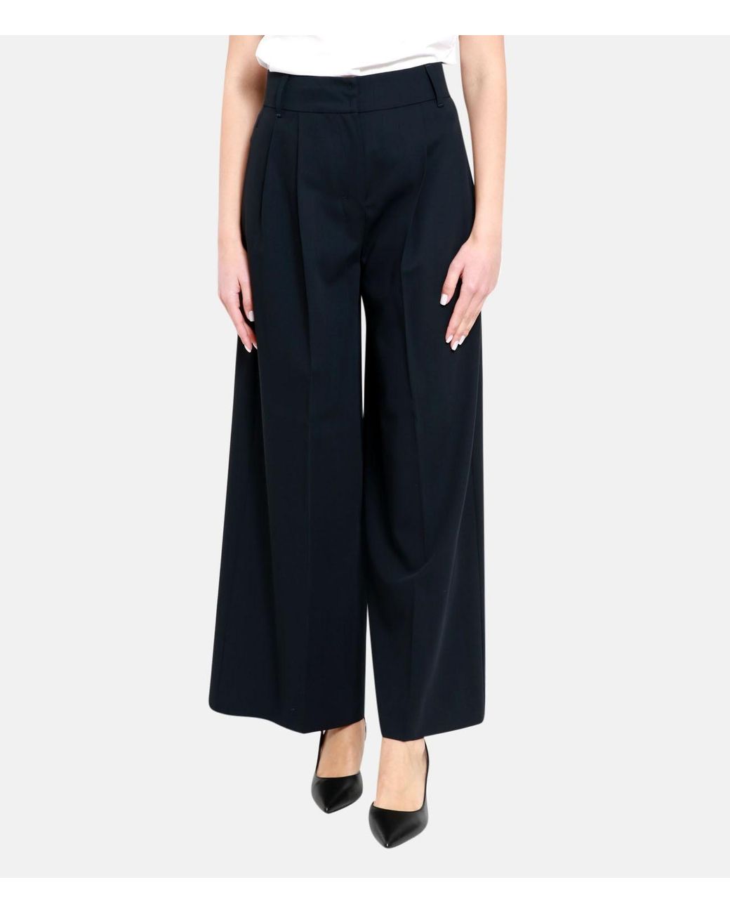 Max Mara Blue 'S Nichols Wide Leg Pants
