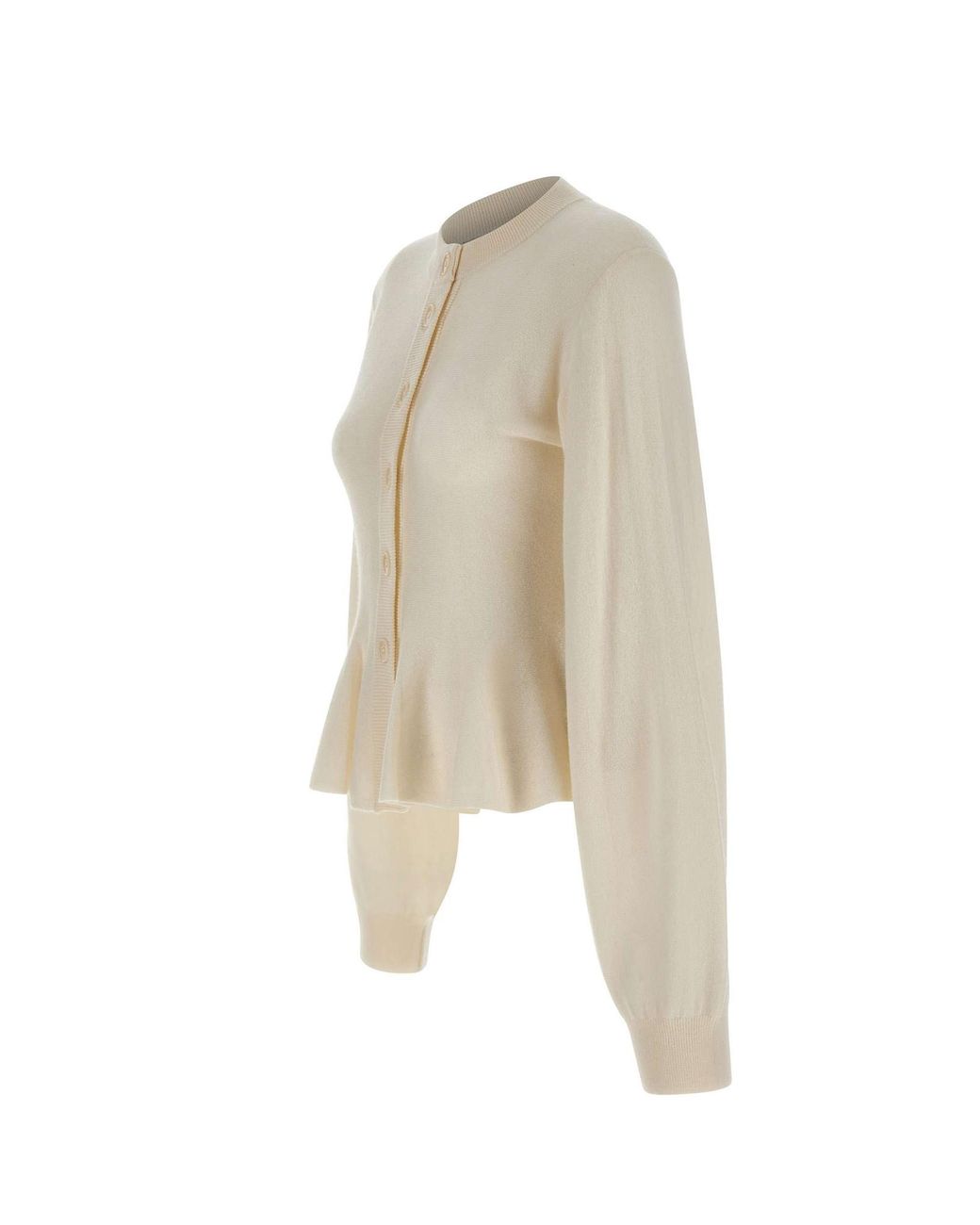 ROTATE BIRGER CHRISTENSEN White Logo-Embroidered Knit Cardigan