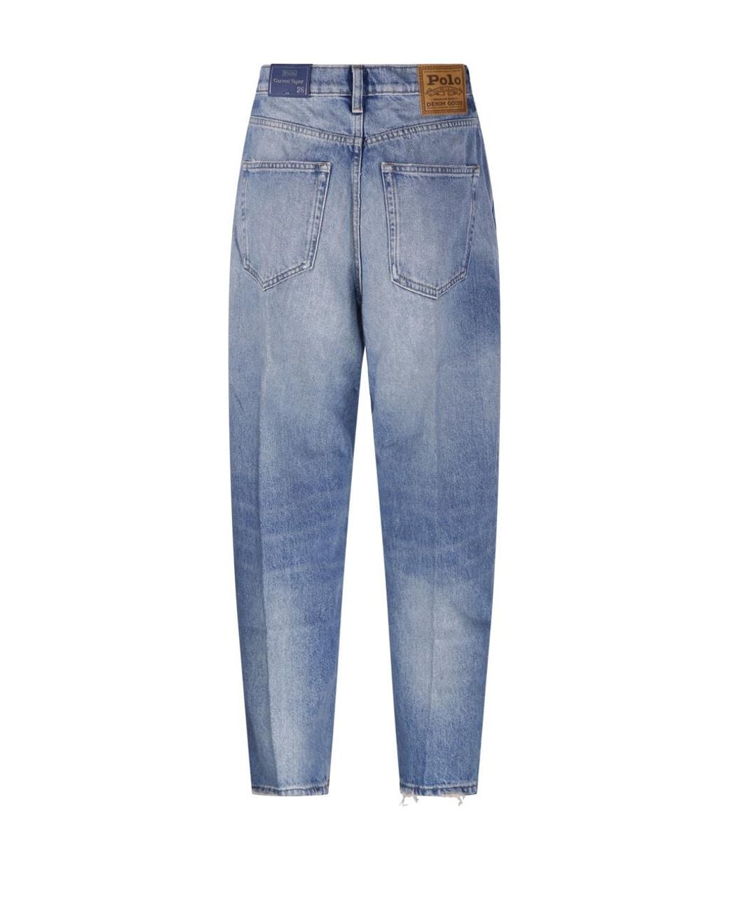 Polo Ralph Lauren Blue Straight-Leg Distressed Jeans
