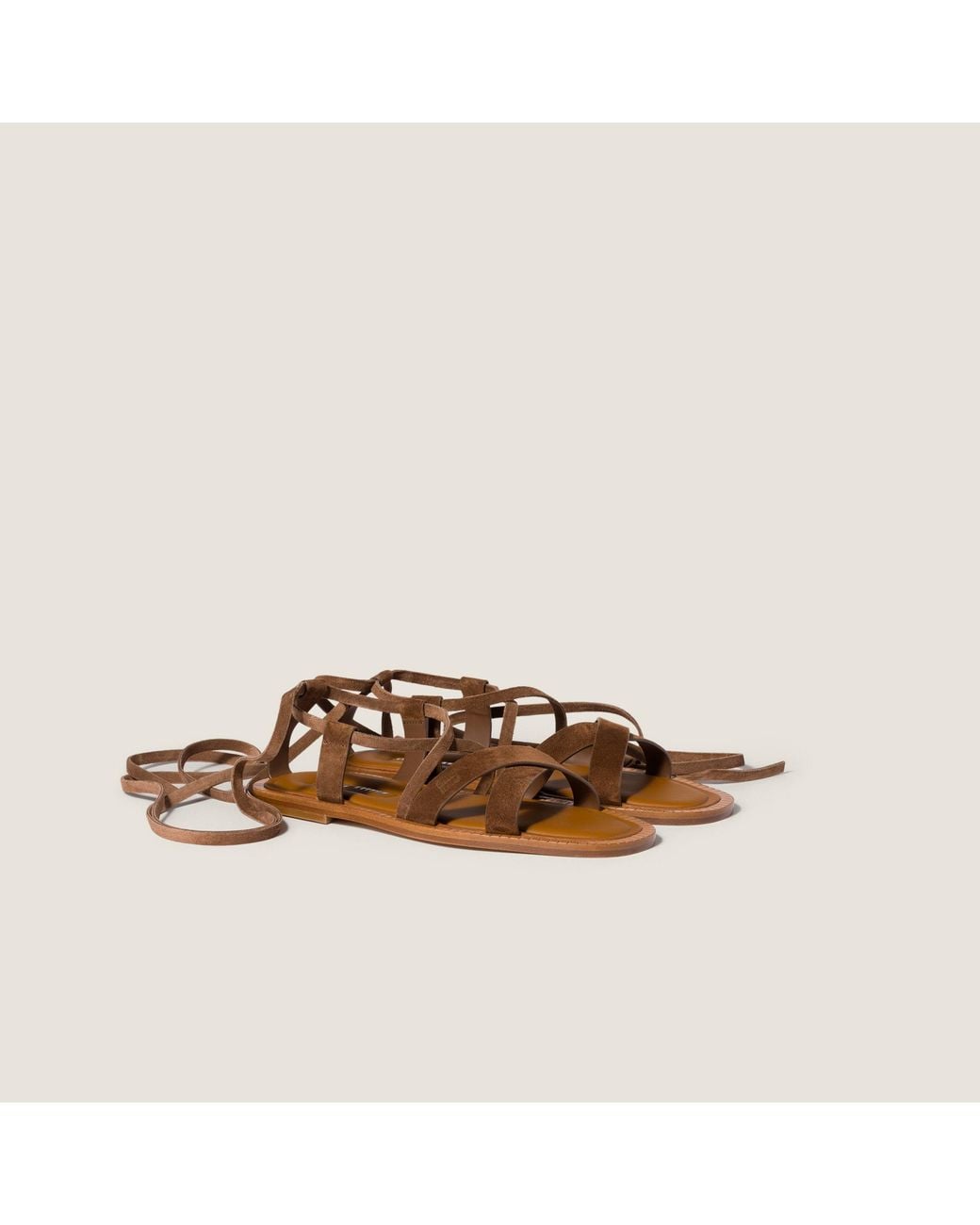 Miu Miu Brown Suede Sandals
