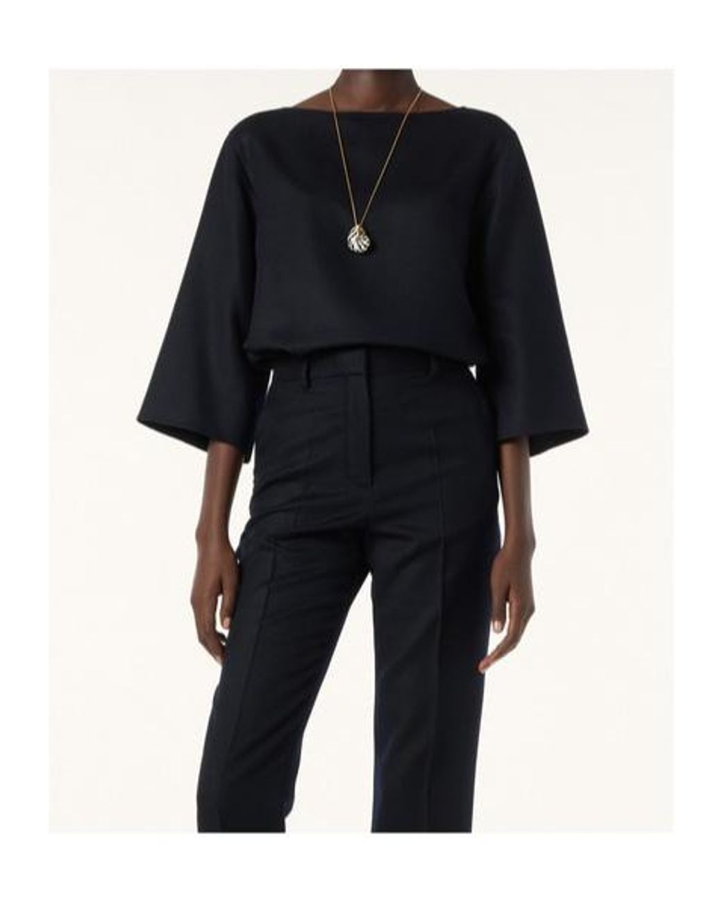 Loro Piana Black Mara Royal Lightness Blouse