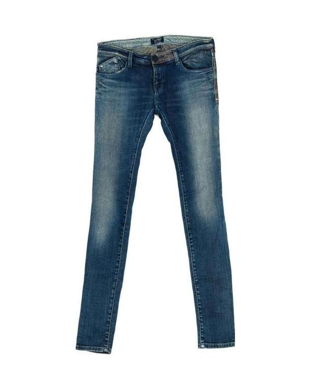 Armani Jeans Blue Logo Straight Jeans