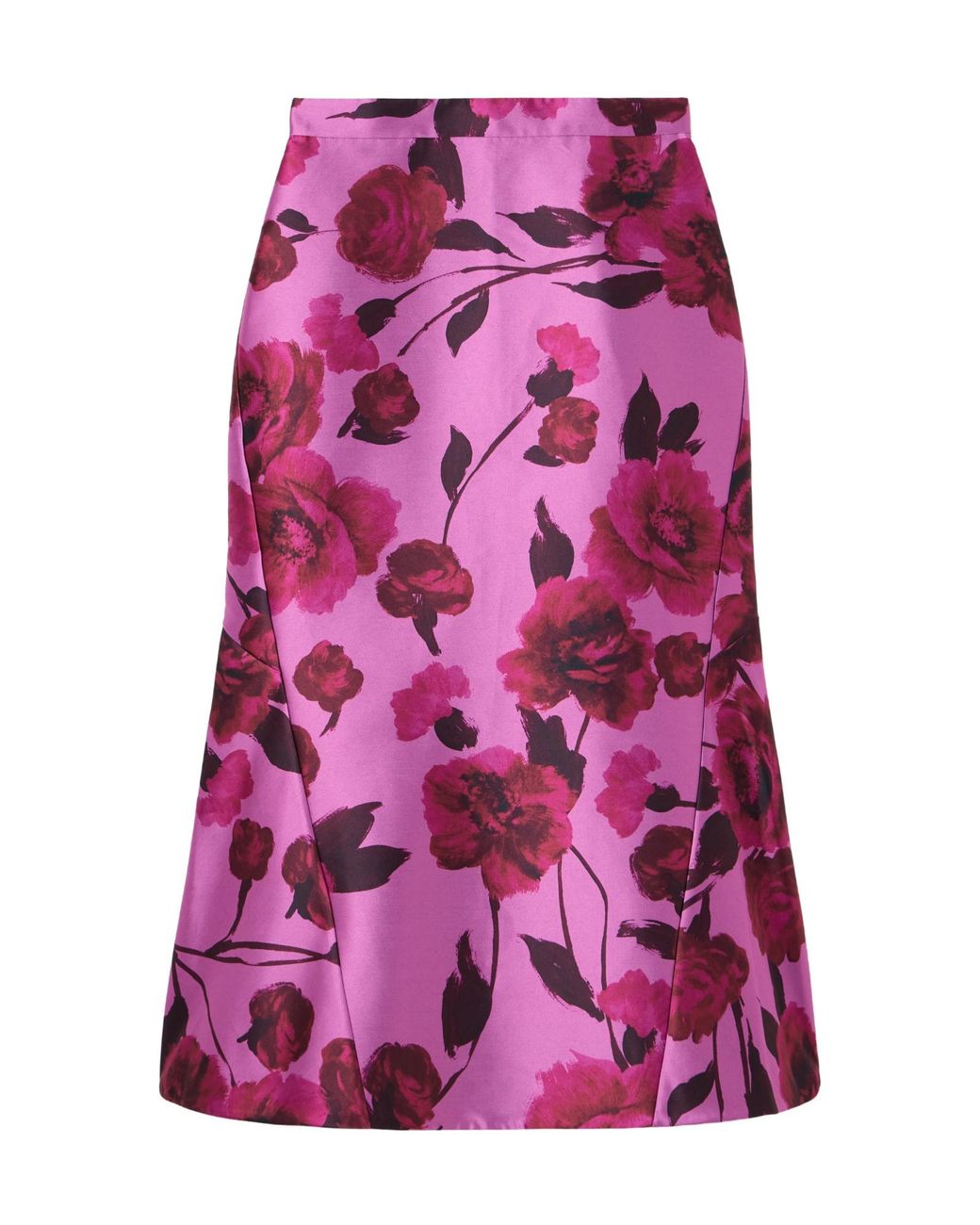 Erdem Purple Printed Patchwork Midi Skirt