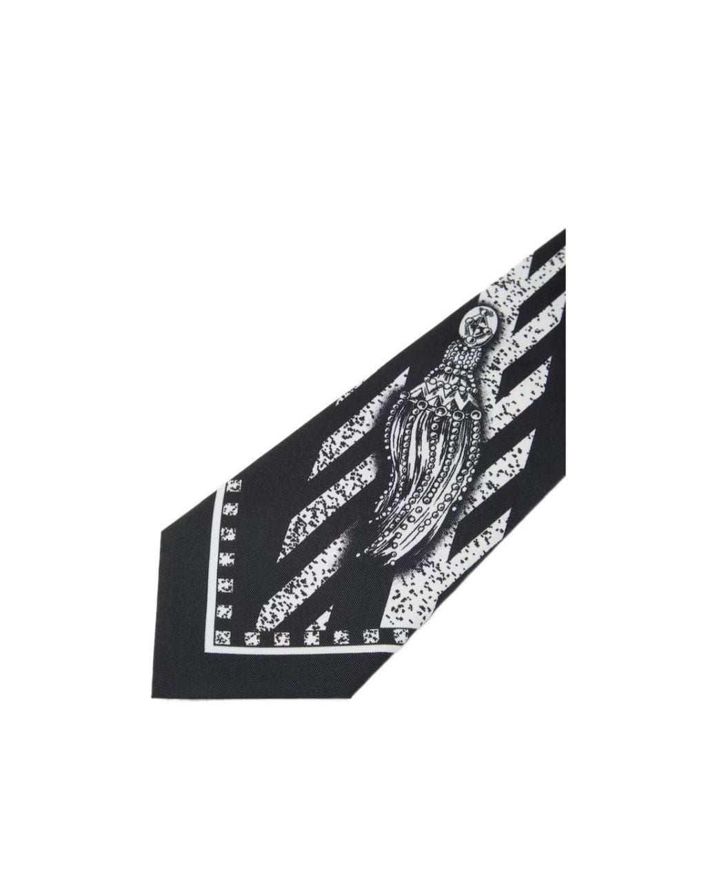Versace White Formula 6 Printed Tie for men
