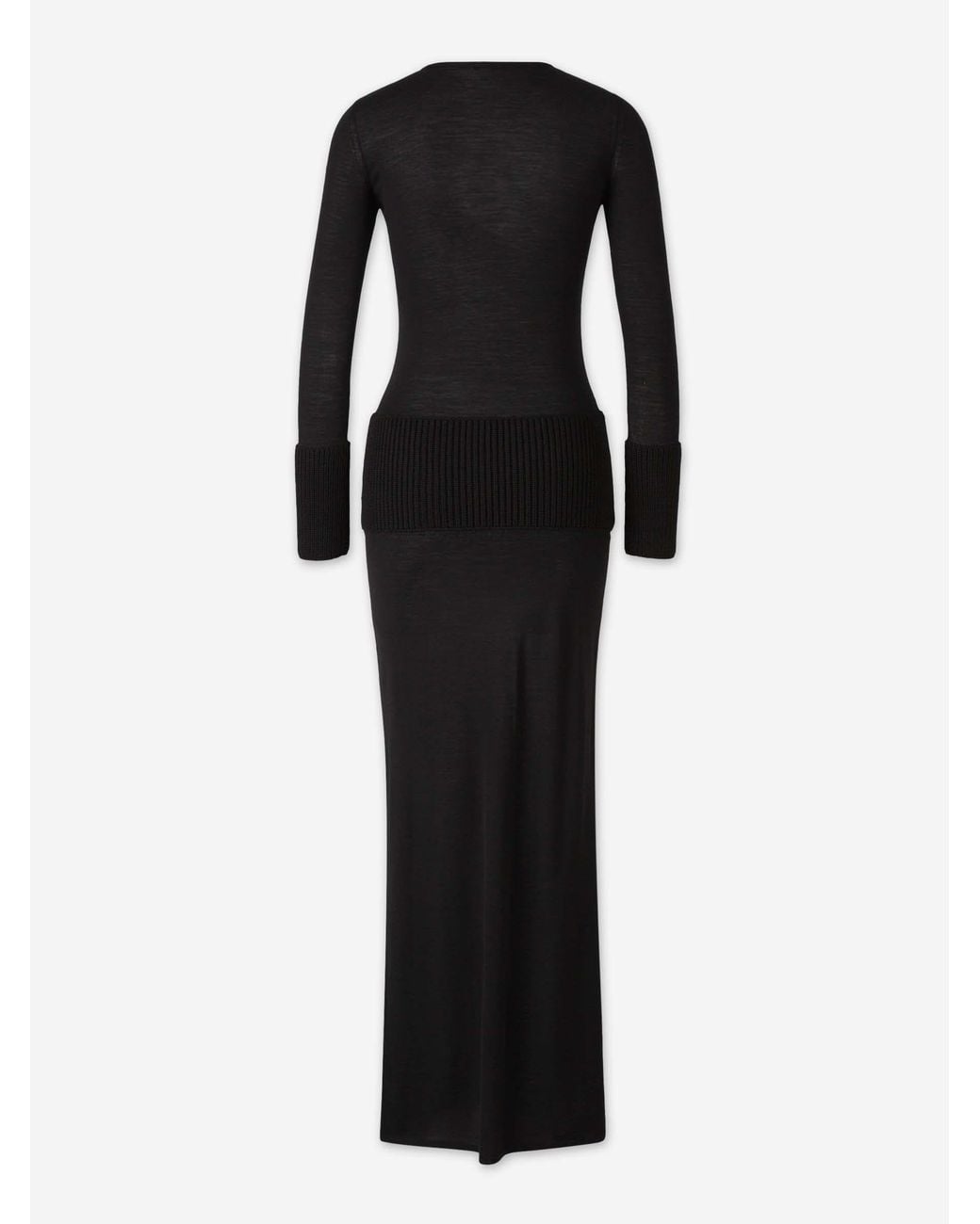 Alaïa Black Knitted Maxi Skirt