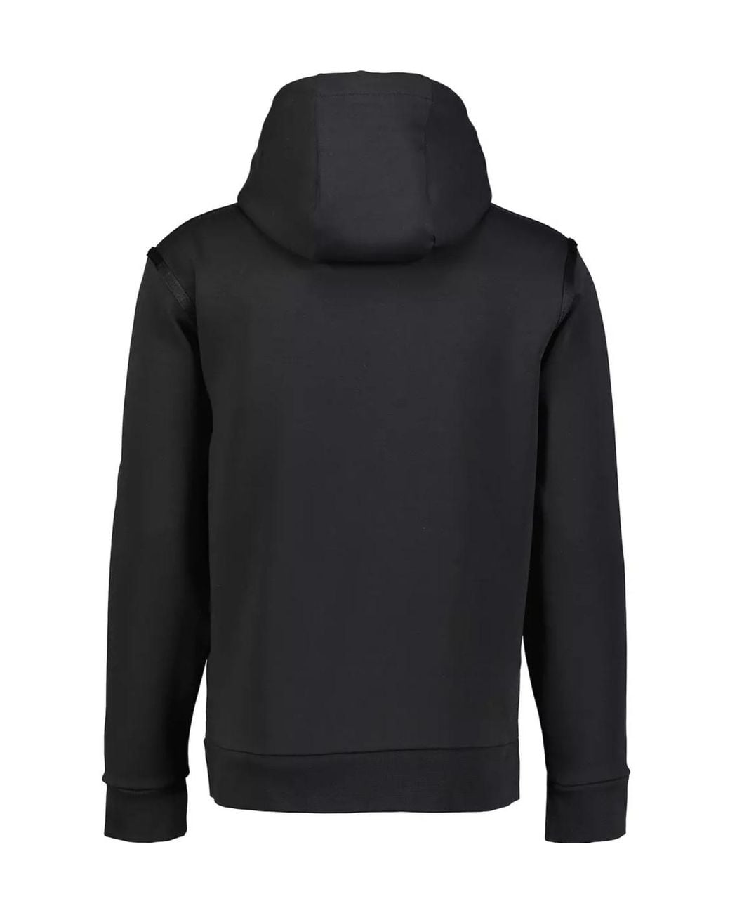Boss Black Zip-Up Drawstring Hoodie for men
