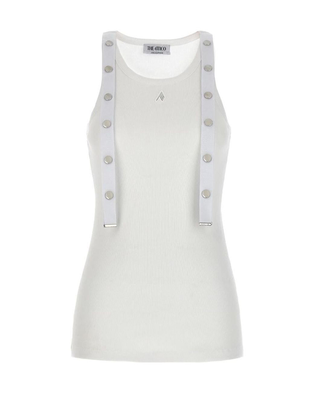 The Attico White Sleeveless Tops