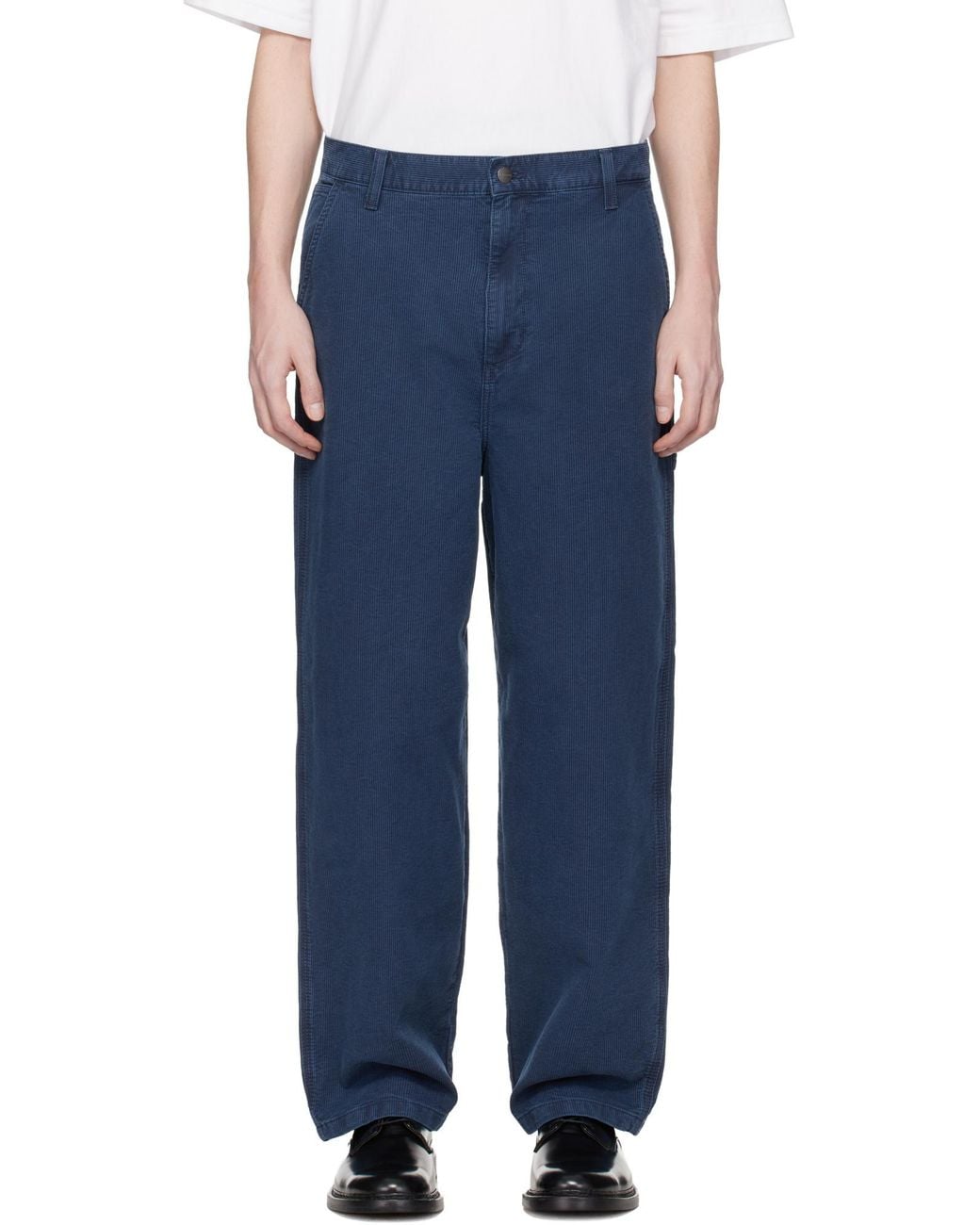 Carhartt Blue Parrish Cotton-Corduroy Trousers for men