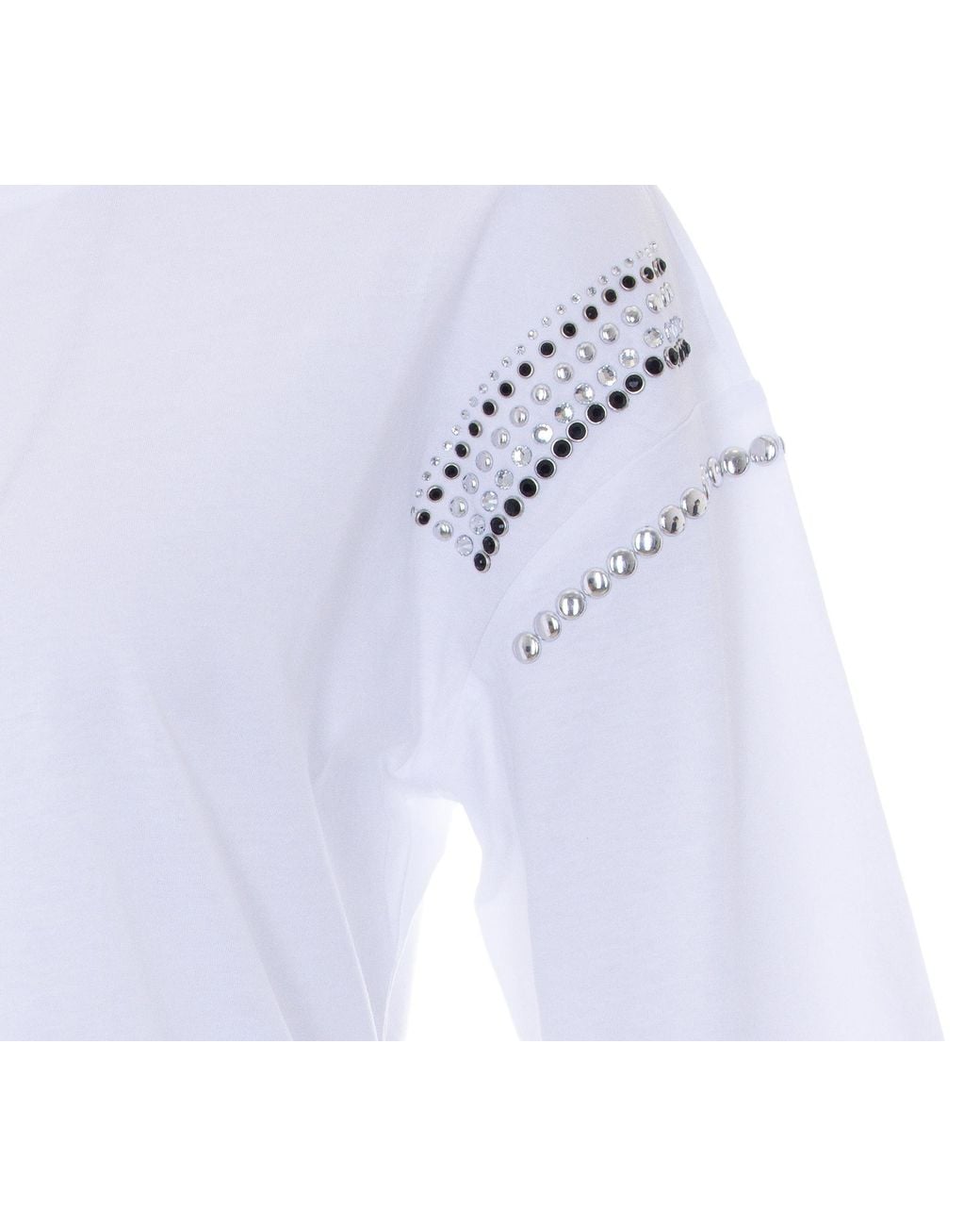 Liu Jo Blue Embellished Neckline T-Shirt