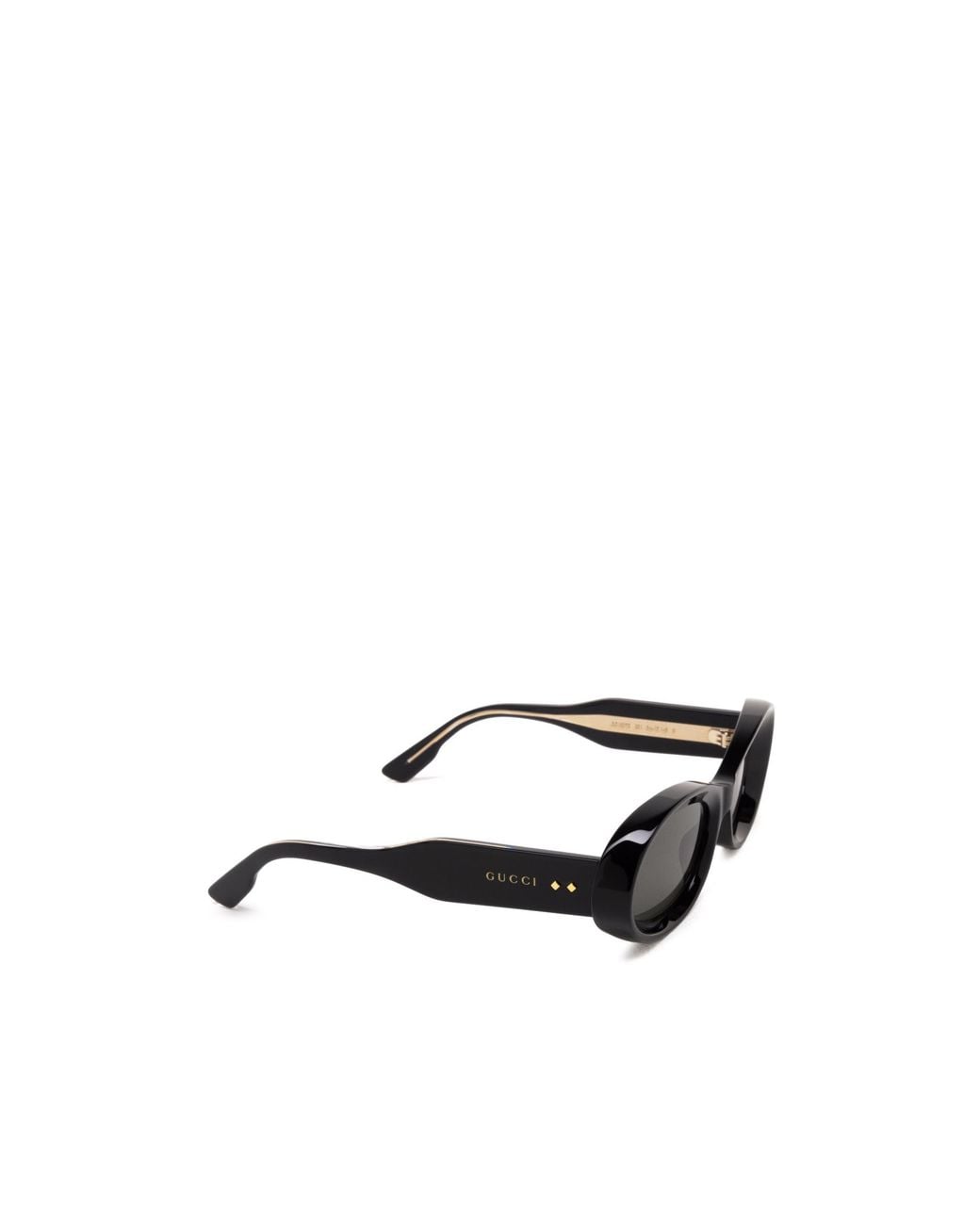Gucci Black Eyewear Oval Frame Sunglasses
