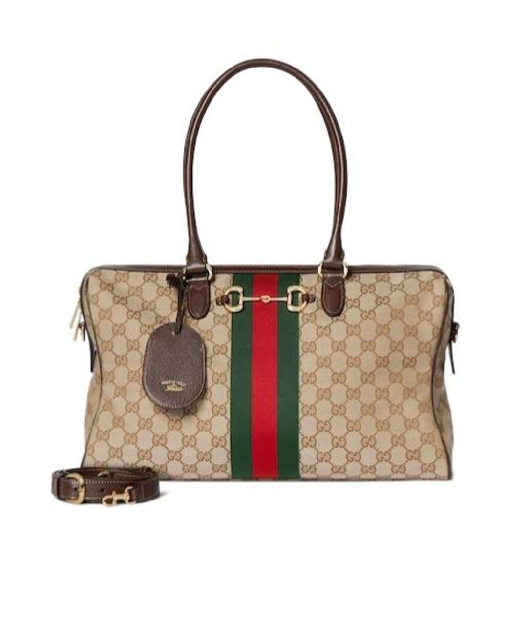 Gucci Brown Borsetto Large Boston Bag