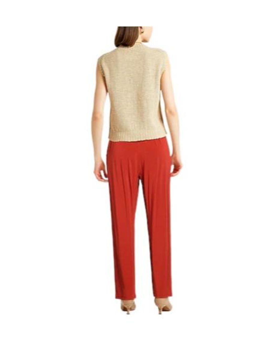 Max Mara Red Wide-Leg Trousers