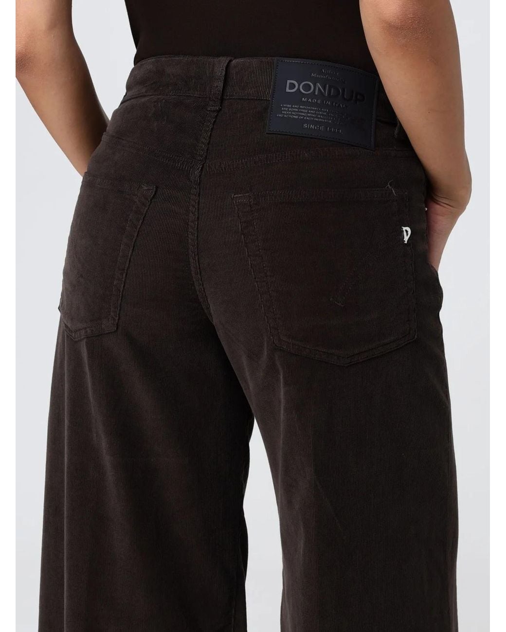 Dondup Black Marlen Very Wide-Leg Jeans