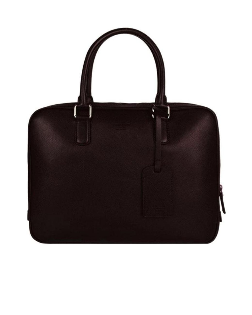 Giorgio Armani Black Handheld Briefcase for men