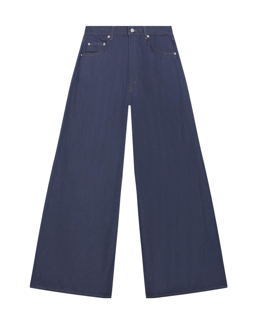 Dondup Blue Wide-Leg High-Rise Jeans