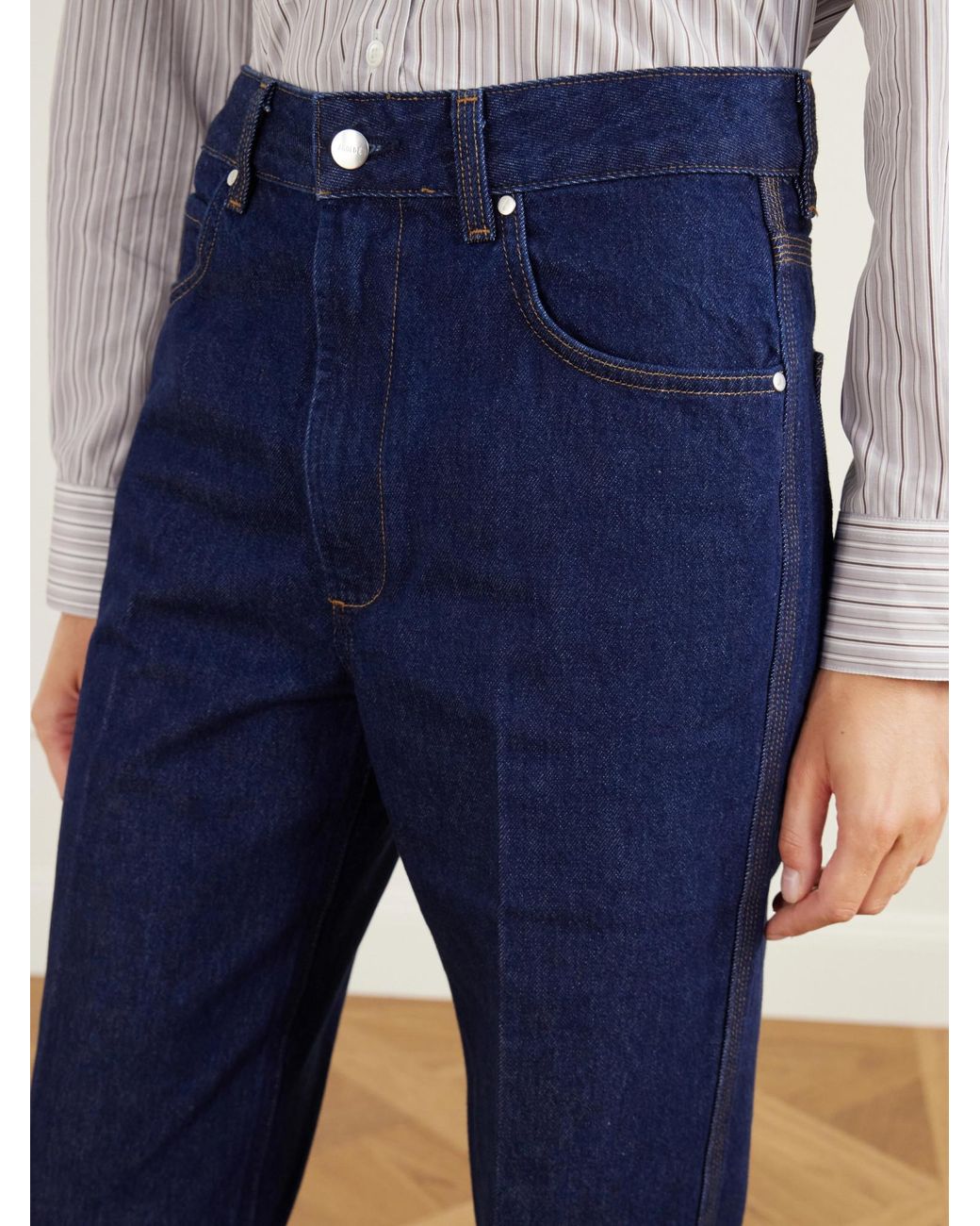 Agolde Blue Straight-Leg Jeans