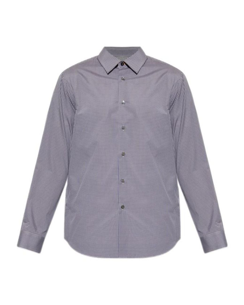 Paul Smith Purple Gingham Checked Shirt for men