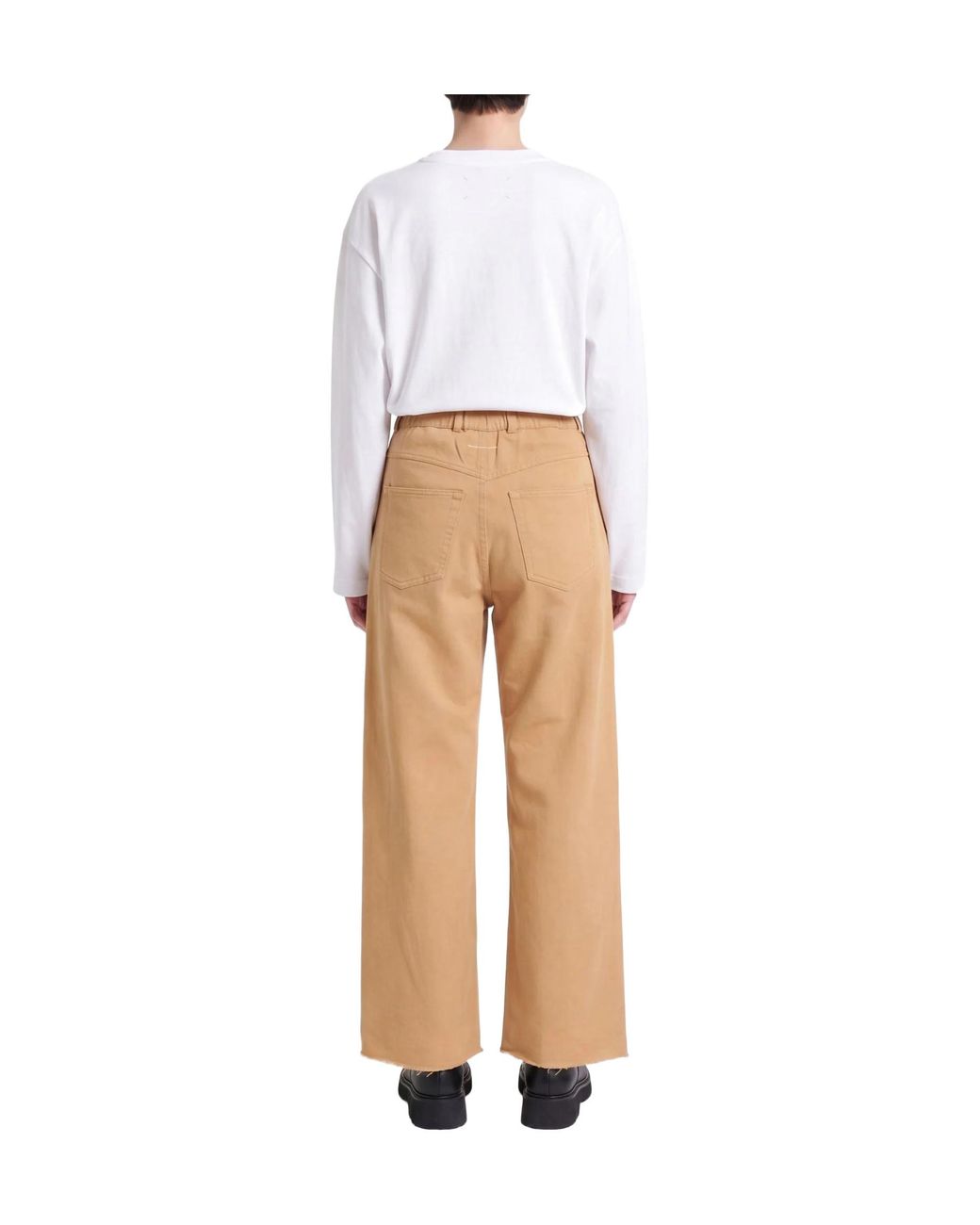 MM6 by Maison Margiela Natural Casual Trousers