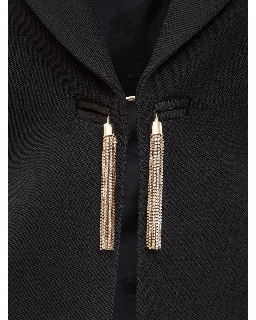 Max Mara Black Pianoforte Tassel Detailed Straight Hem Jacket