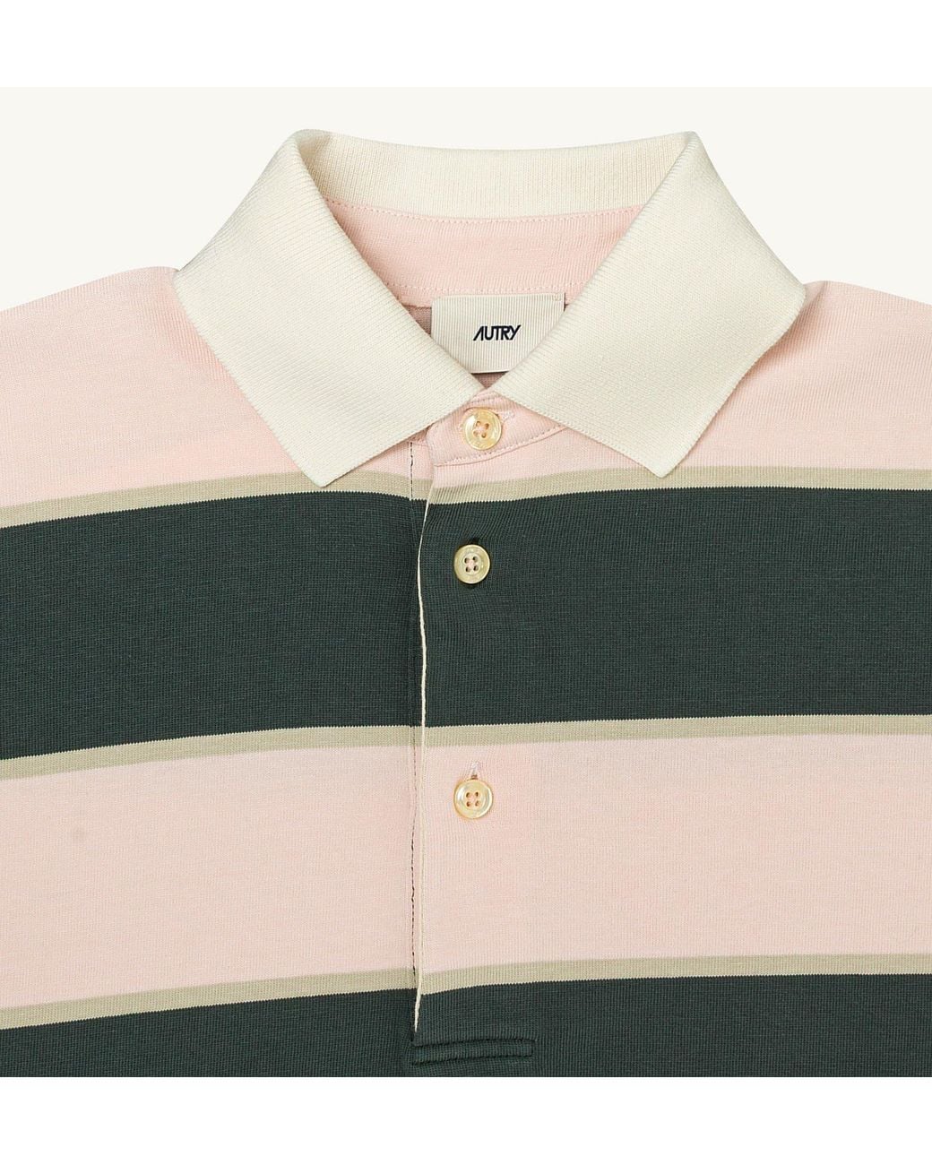 Autry Multicolor Striped Long-Sleeve Polo Shirt for men