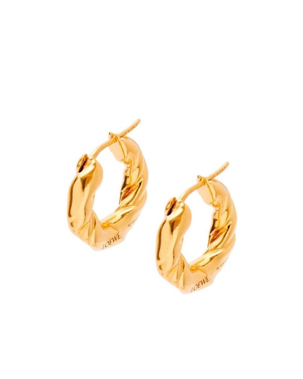Loewe Metallic Small Nappa Twist Hoops
