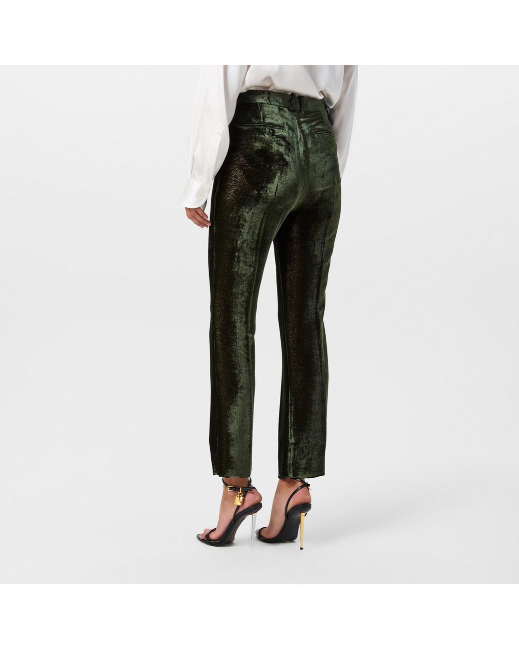 Tom Ford Green Velvet Flared Trousers
