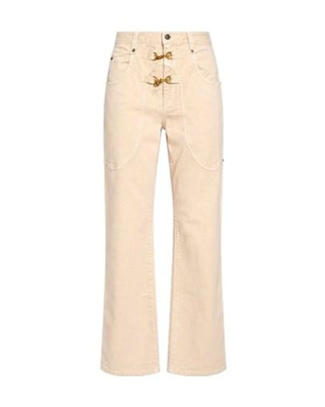 Isabel Marant Natural Straight-Leg Jeans