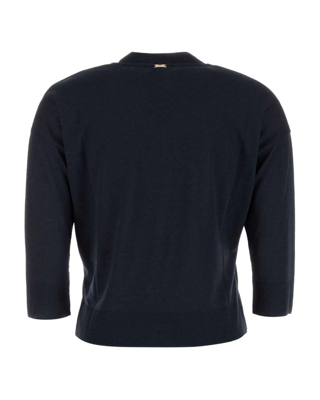 Herno Blue V-Neck Knitted Jumper