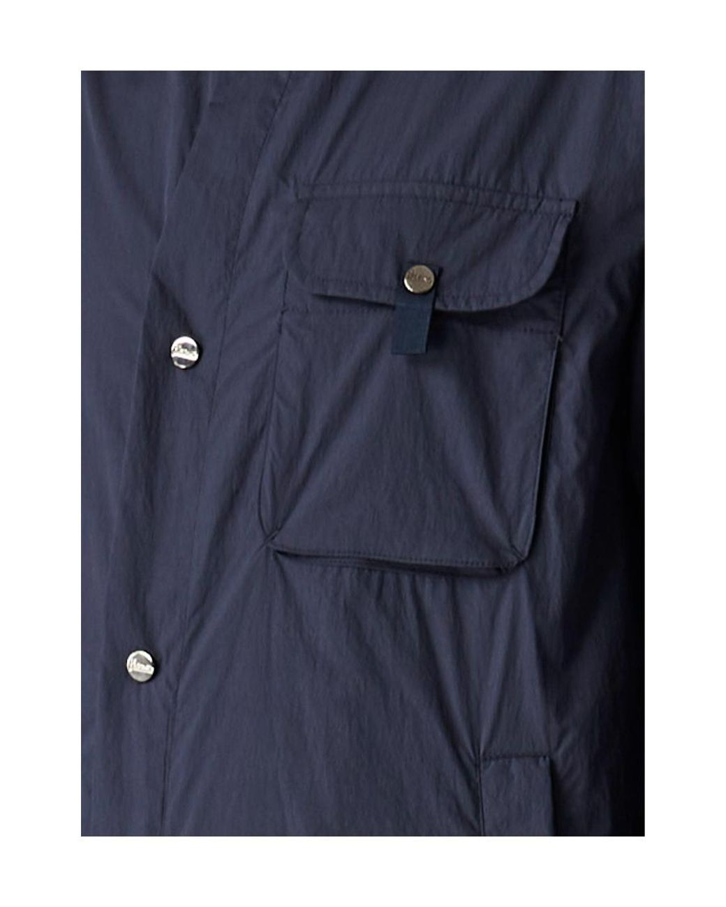 Herno Blue Chest Pocket Lightweight Coat for men