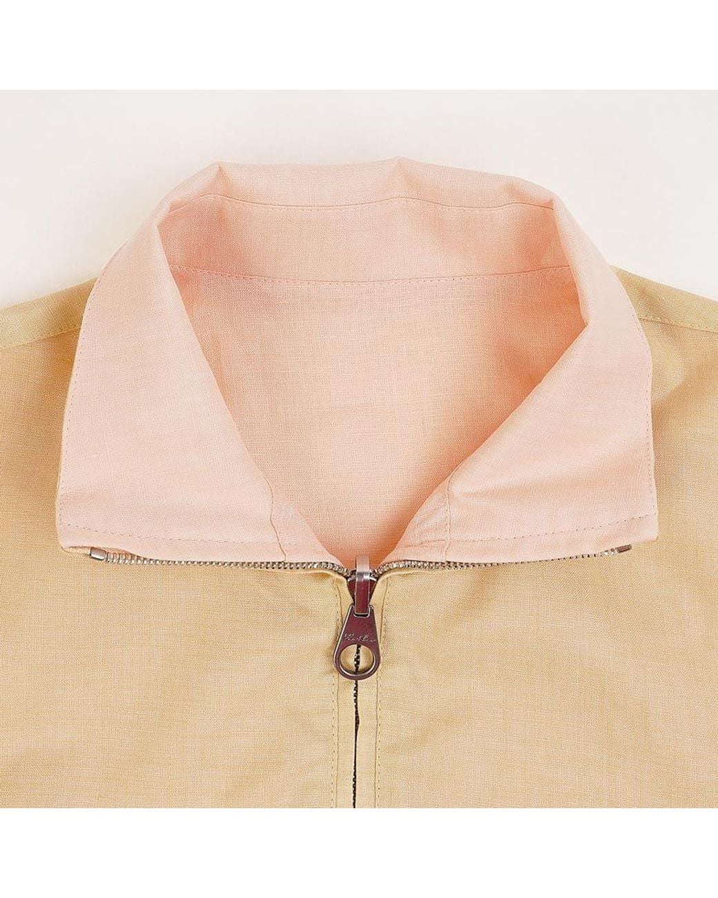 Loro Piana Natural Linen Bomber Jacket
