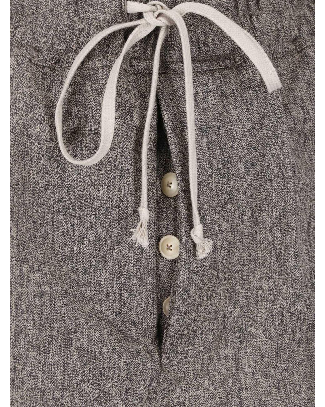Rick Owens Gray Drawstring Elastic-Waist Pants for men