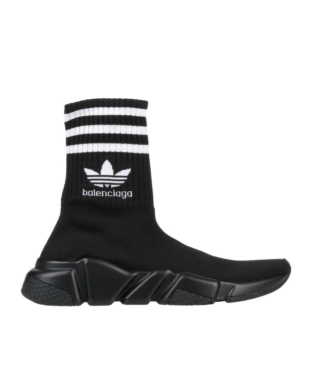 Balenciaga Black Minimalist Knit Sock Shoes