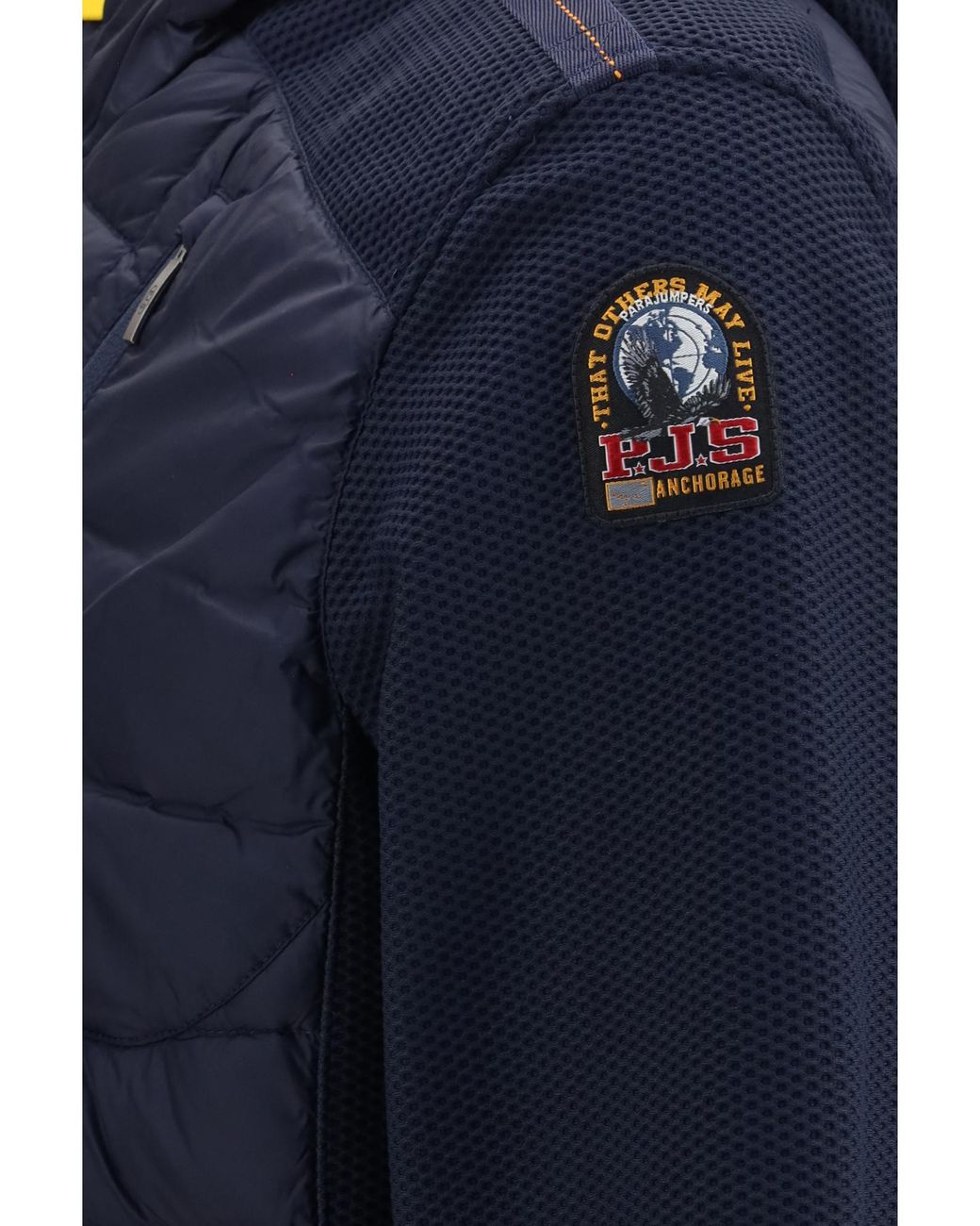 Parajumpers Blue Nolan Hooded Hybrid Down Jacket for men
