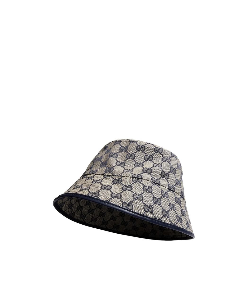 Gucci Gray Gg Cotton Canvas Bucket Hat