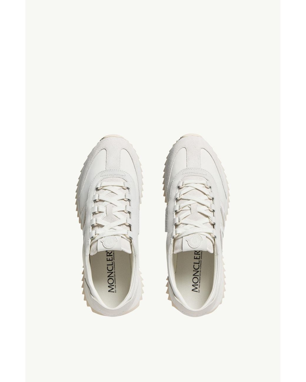 Moncler White Pacey 2 Lace-Up Sneakers for men